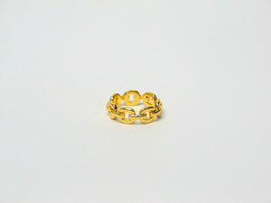 ANILLO DE BRASS  DORADO ESLABONES ENTRELAZADOS