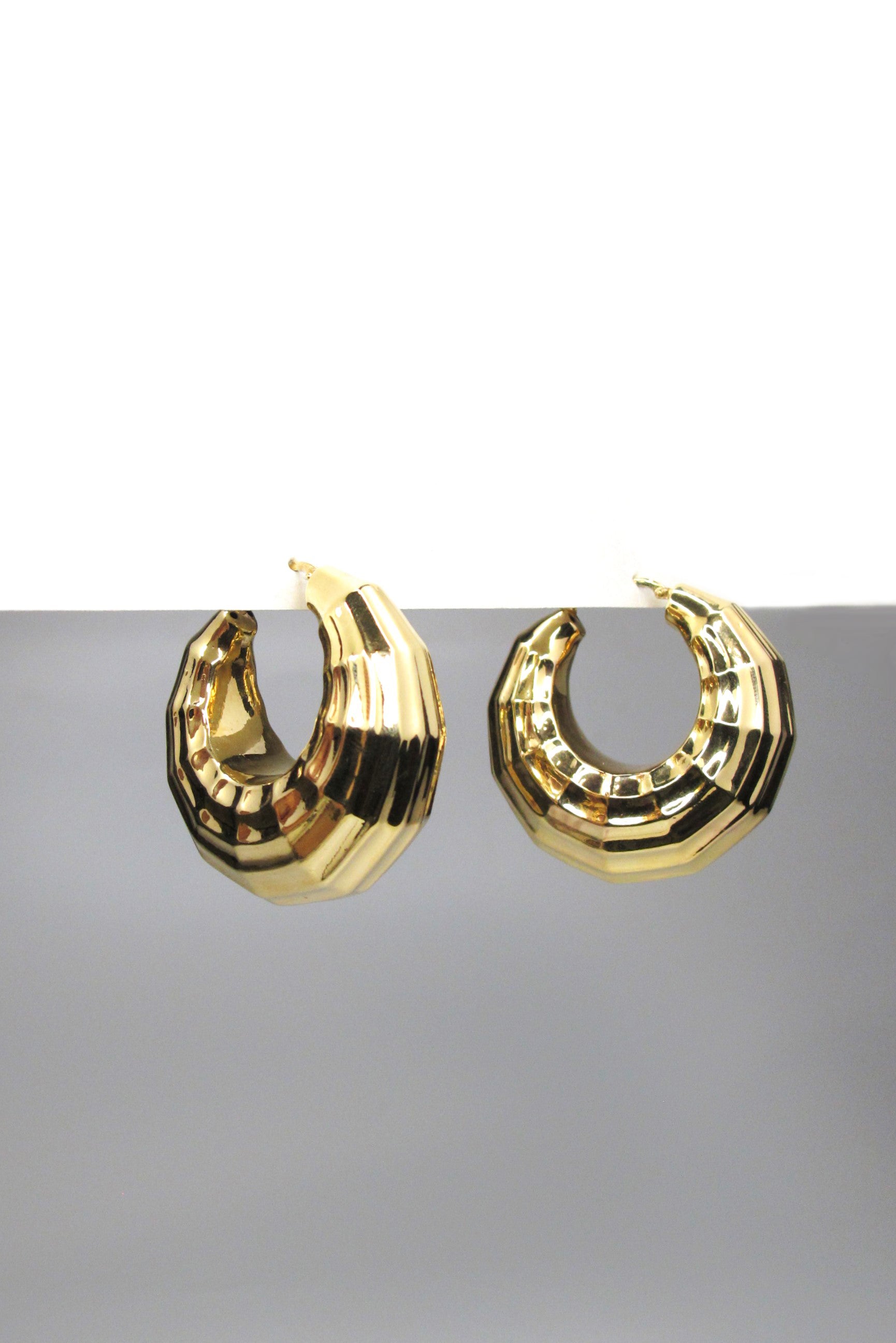 PAR DE AROS ARGOLLAS ORO AMARILLO 14K